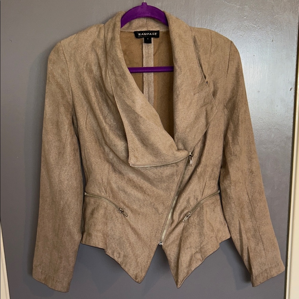 Vintage Rampage Women's Brown Asymmetrical Blazer
